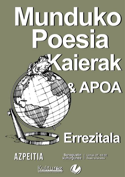 Errezitala: 'Munduko poesia kaierak & Apoa'