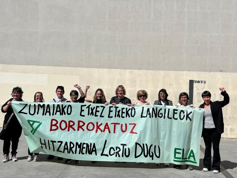 Etxez etxeko laguntza zerbitzuko langileek hitzarmena sinatu dute