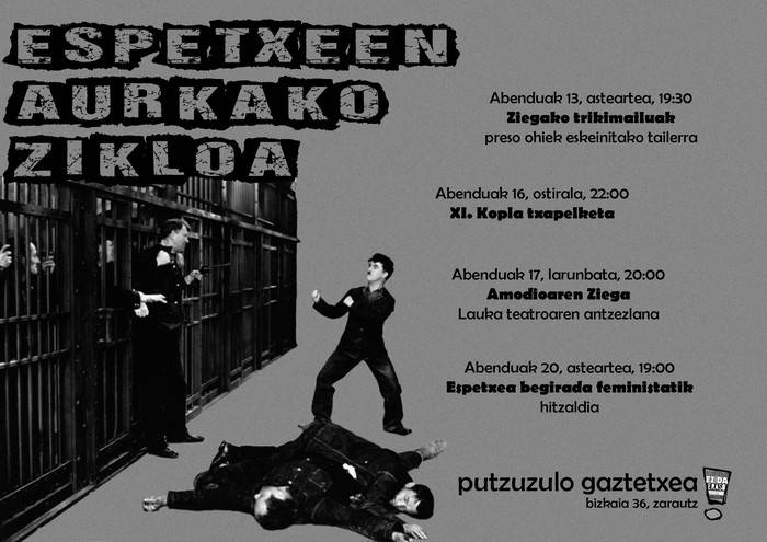 Zarauzko Putzuzulok espetxeen aurkako jardunaldiak antolatu ditu