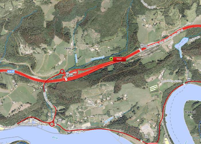 AP-8an Orio parean Bilborako noranzkoa itxita dago istripu batengatik
