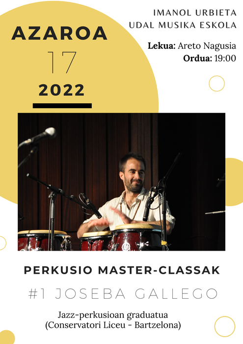 Perkusio master-classak, Joseba Gallegoren eskutik