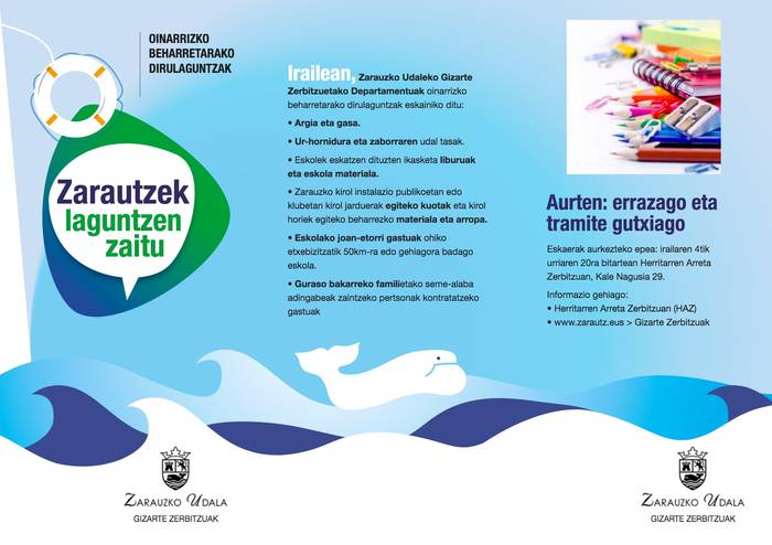 Gizarte ahuldade egoerei aurre egiteko laguntzak emango ditu Ongizate sailak