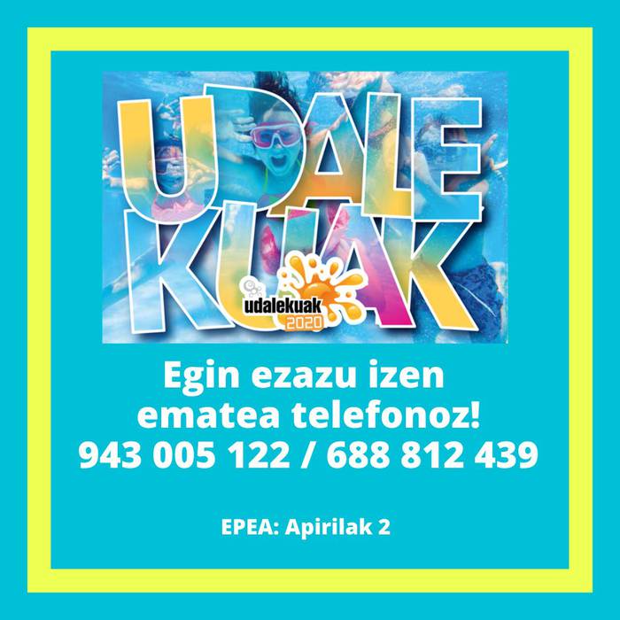 Luzatu egin dute udalekuetan izena emateko epea