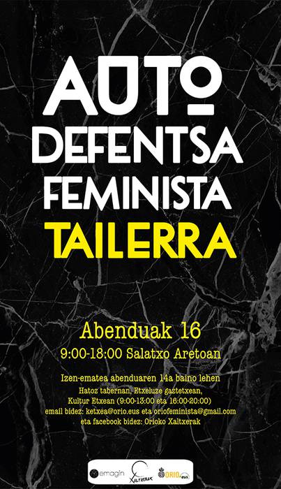 Orioko Udalak eta Xaltxerak talde feministak autodefentsa tailerra antolatu dute