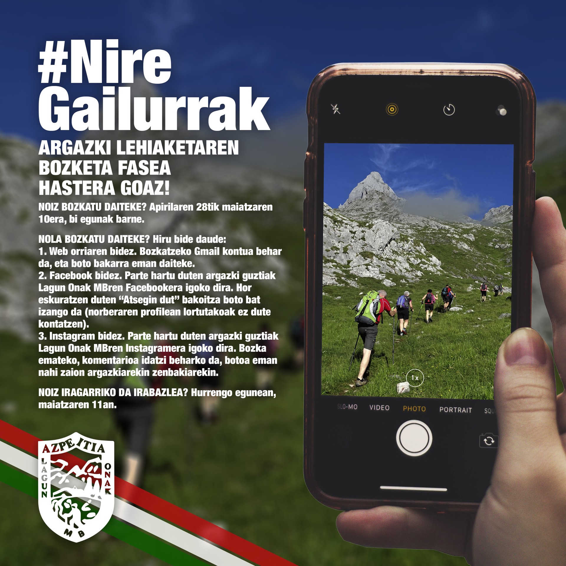 121 lagunek parte hartu dute Lagun Onak MBren #NireGailurrak argazki lehiaketan