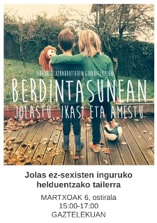 Jolas ez-sexisten inguruko helduentzako tailerra