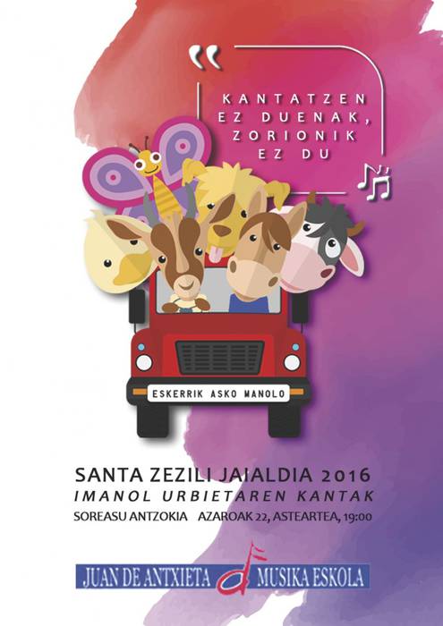Xixili eguna ospatuko du Juan de Antxieta musika eskolak astean zehar