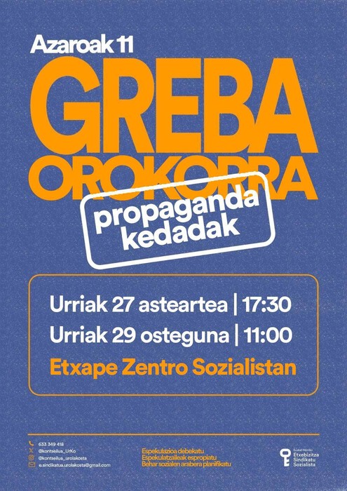 Greba orokorrerako propaganda saioa