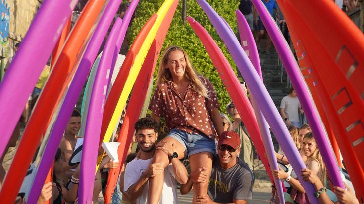 Ongietorri beroa egin dio herriak Nadia Erostarberi