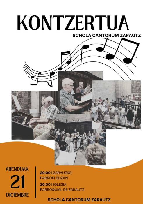 Kontzertua: Schola Cantorum Zarautzen kontzertua