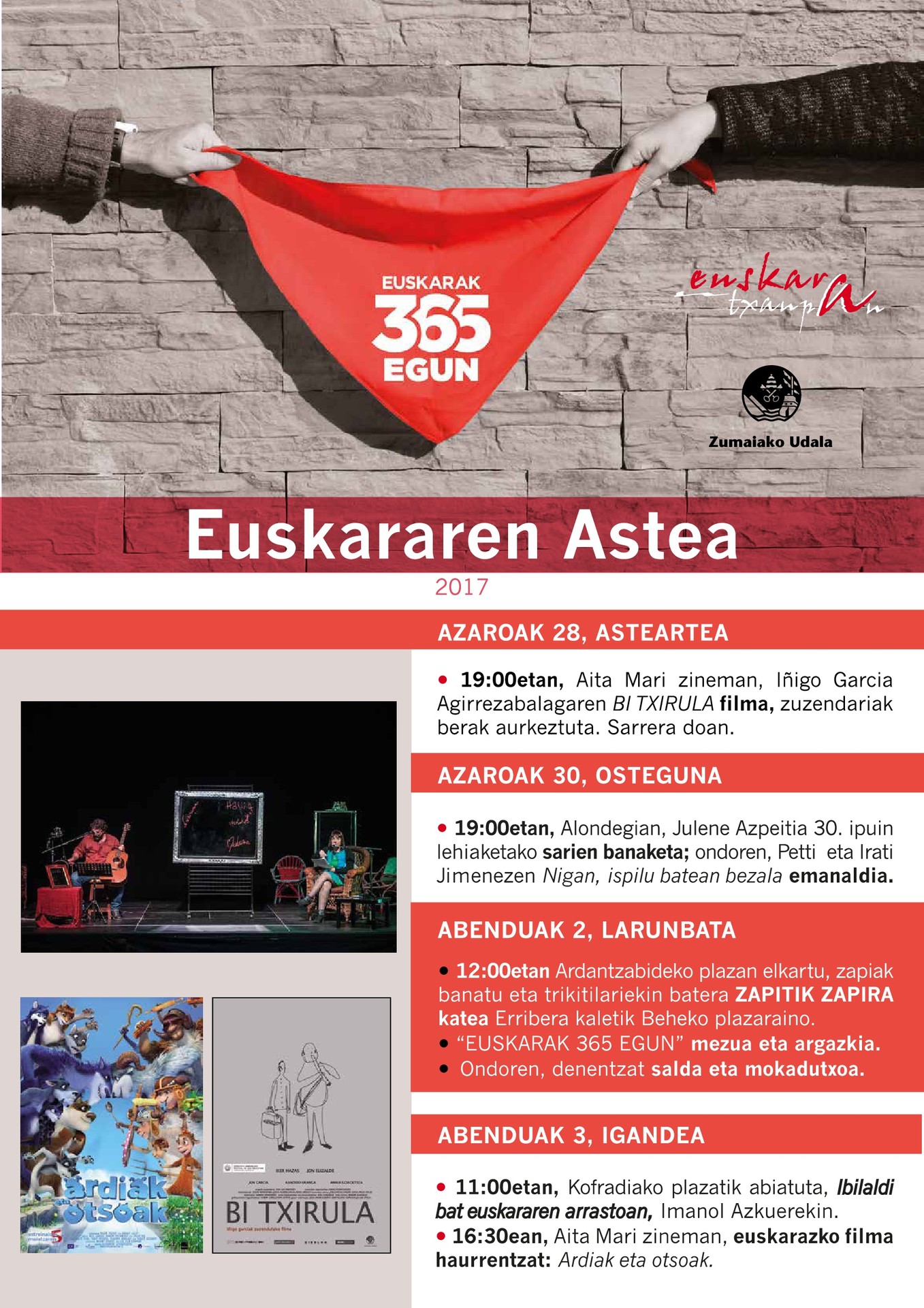 Euskararen Astea asteburuan amaituko da hainbat ekintzekin