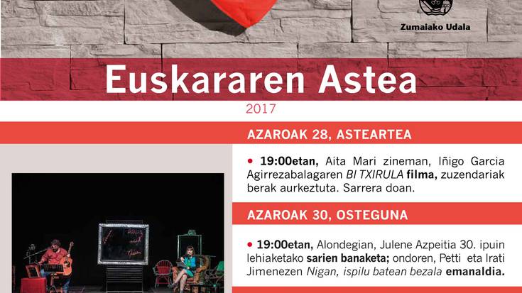 Euskararen Astea asteburuan amaituko da hainbat ekintzekin