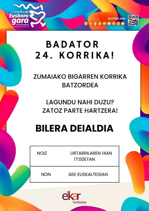 Korrika batzordearen bilera irekia