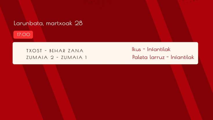 Asteburuan Zumaiako Aitzuri frontoian