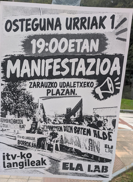 Manifestazioa: Itasua IATko langileak borrokan