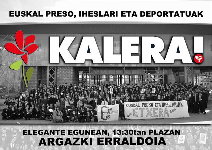 Euskal preso, iheslari eta deportatuen aldeko "argazki erraldoia" ateratzeko deia egin dute iganderako Azpeitian