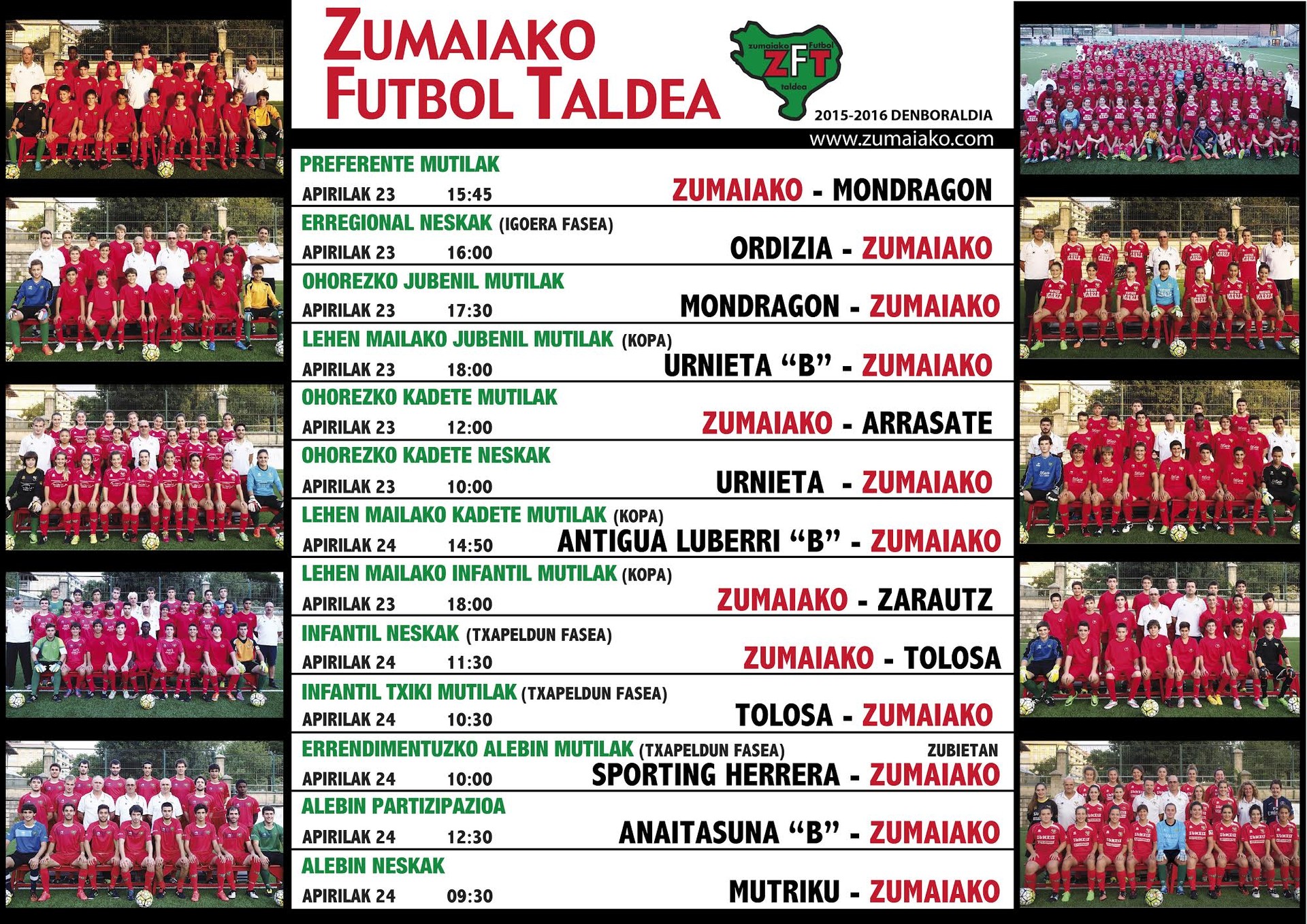 Zumaiako Futbol Taldearen partiduak