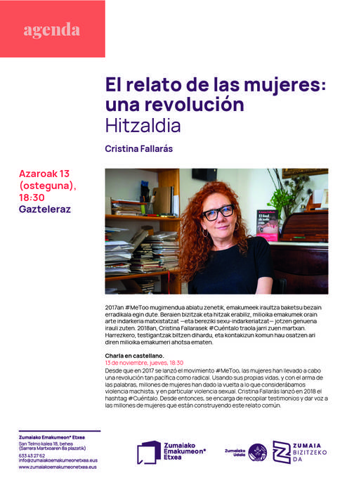 Hitzaldia: Cristina Fallarasen 'El relato de las mujeres: una revolución'