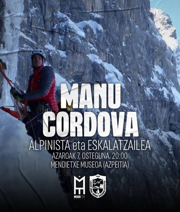 Manu Cordova alpinistaren hitzaldia