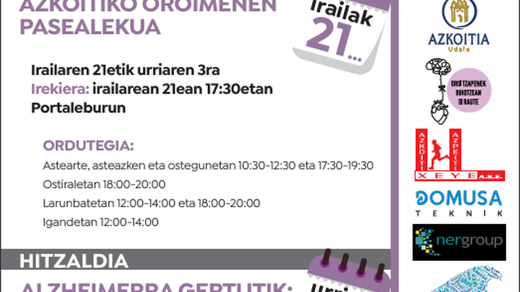 Erakusketa: 'Azkoitiko oroimenen pasealekua'