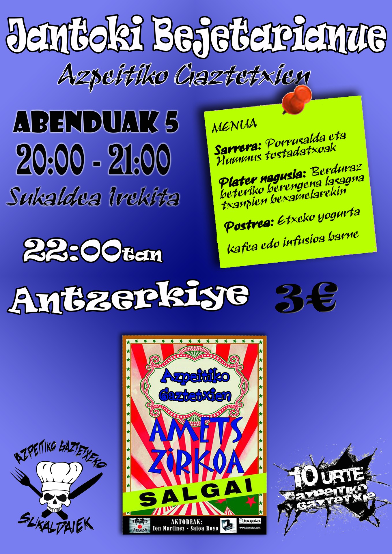 Badator Gaztetxeko 2. Jantoki Bejetarianoa!