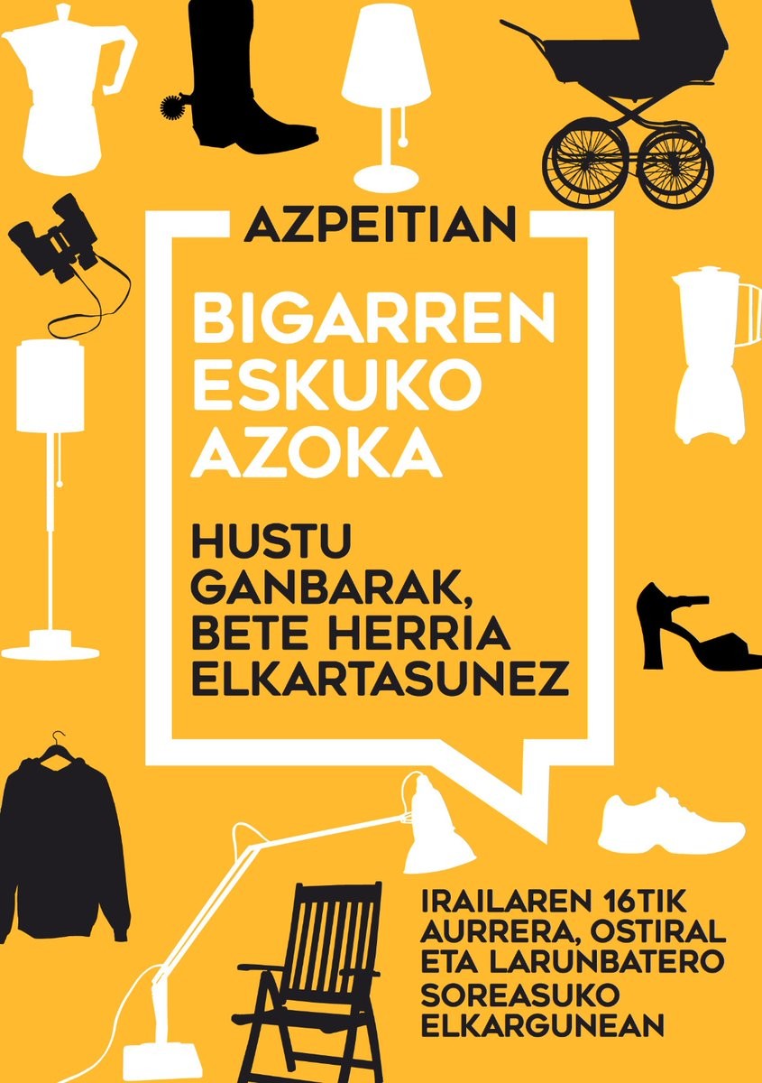 Bigarren eskuko azokarako material erabilgarria bilduko du Elkar-ekinek hurrengo astean