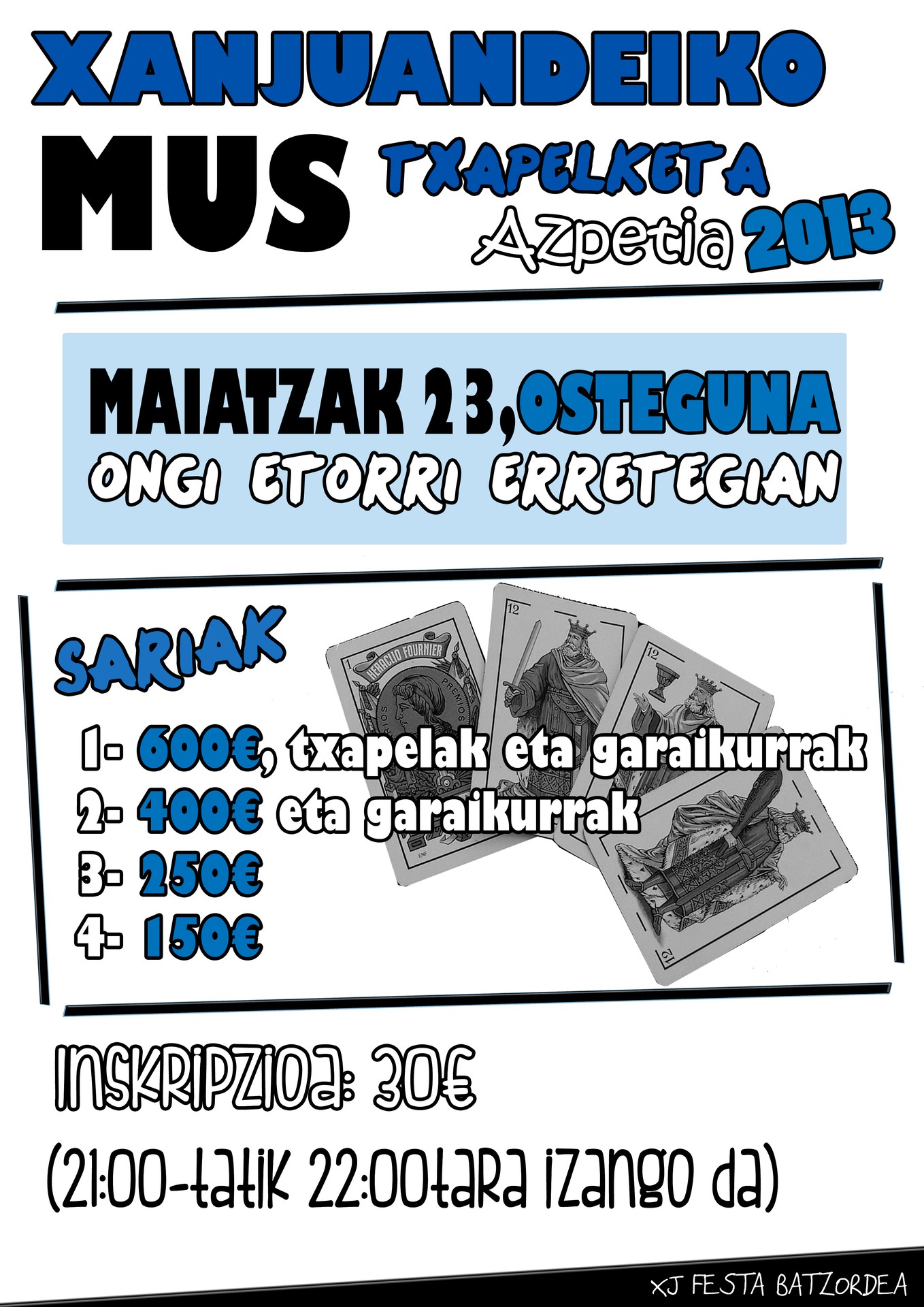 Ostegunean izango da Xanjuandeiko Mus Txapelketa