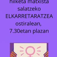 Elkarretaratzea: Zarauzko hilketa matxistaren kontra, Emakume Taldeak deituta