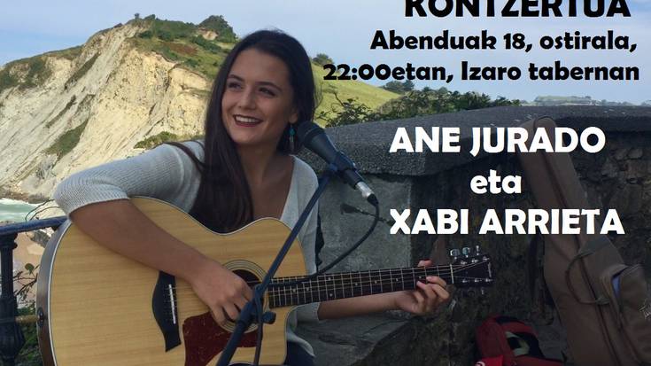 Ane Jurado eta Xabi Arrietaren kontzertua gaur, Izaron