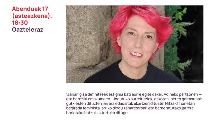 Hitzaldia: 'Claves de supervivencia para envejecer como te de la gana'