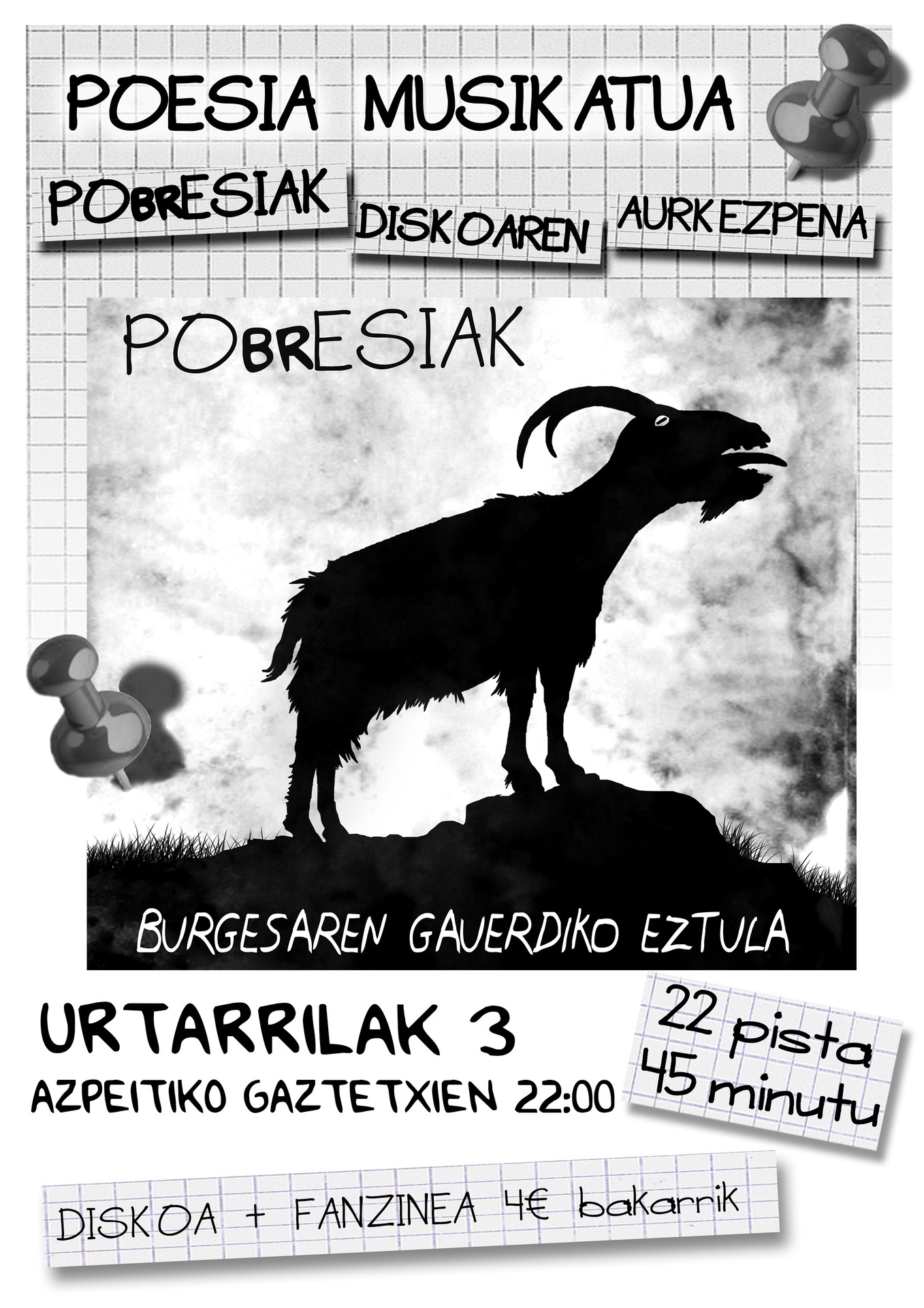 'Po(bre)siak', poesia musikatua Gaztetxean