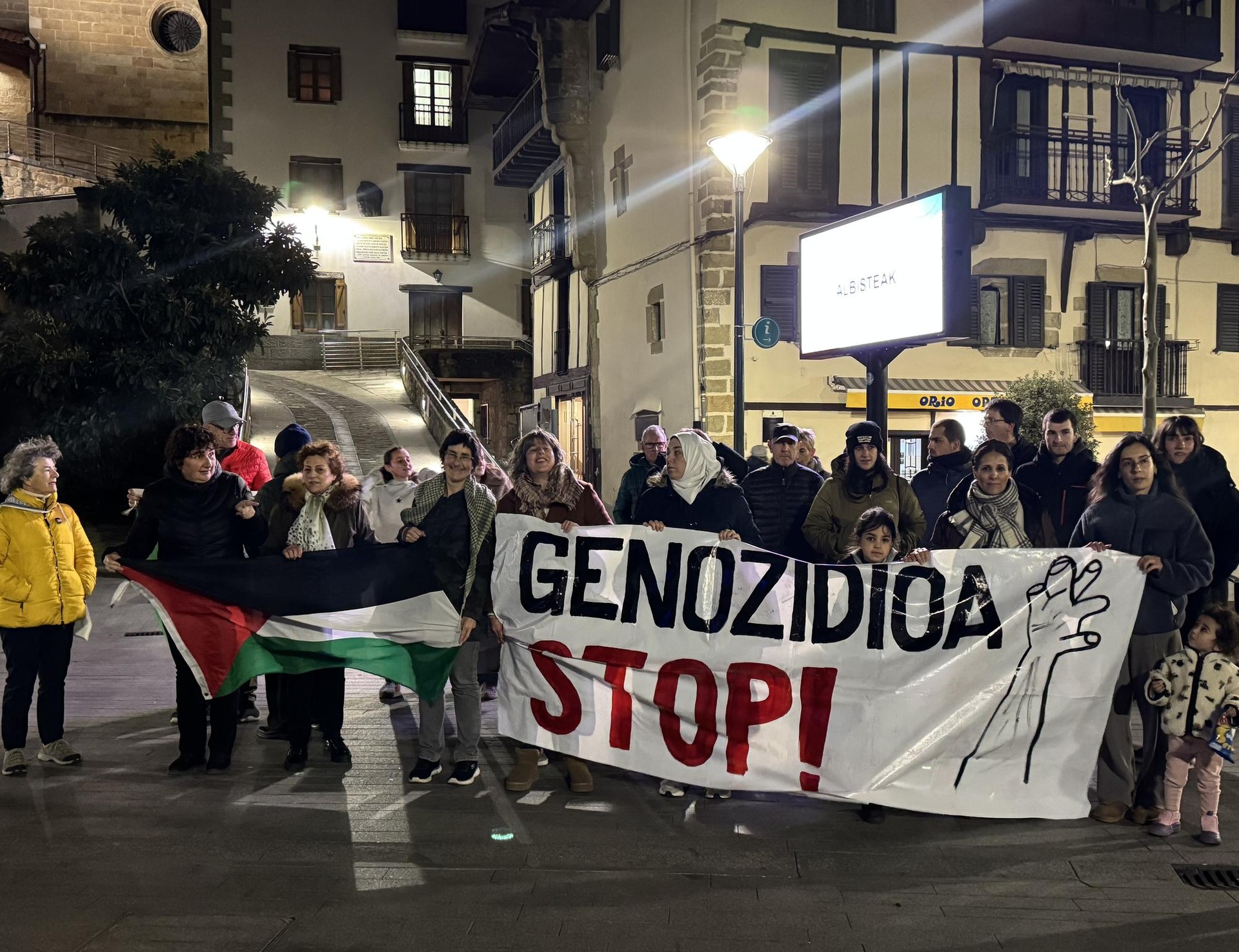 Palestina-Orio elkartasun taldeak elkarretaratzera deitu du ostiral iluntzerako