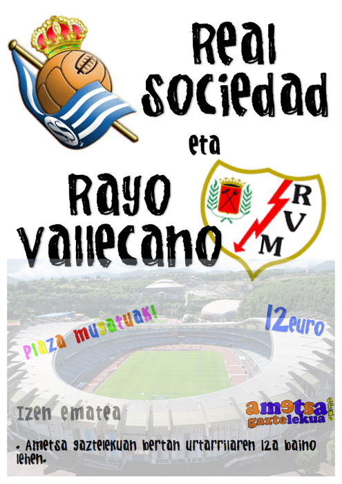 Urtarrilaren 17an Real Sociedad eta Rayo Vallecano