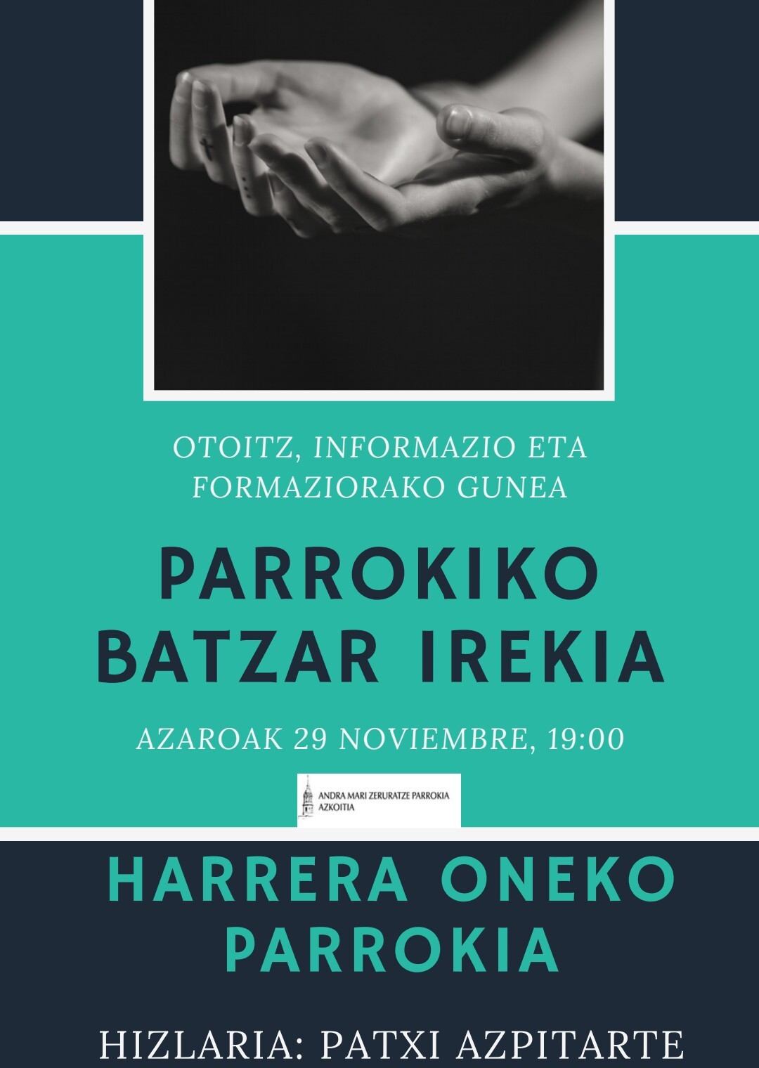 Parrokiko batzar irekian parte hartuko du Patxi Azpitartek