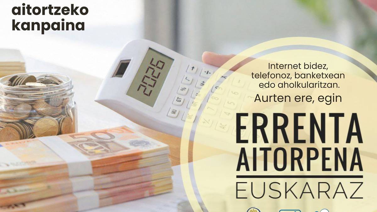 Udalak errenta aitorpena euskaraz egitera bultzatzen ditu herritarrak