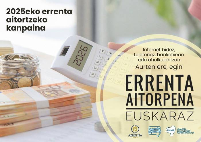 Udalak errenta aitorpena euskaraz egitera bultzatzen ditu herritarrak