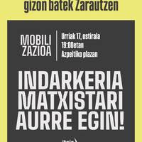 Elkarretaratzea: Zarauzko hilketa matxistaren kontra, Itaiak deituta