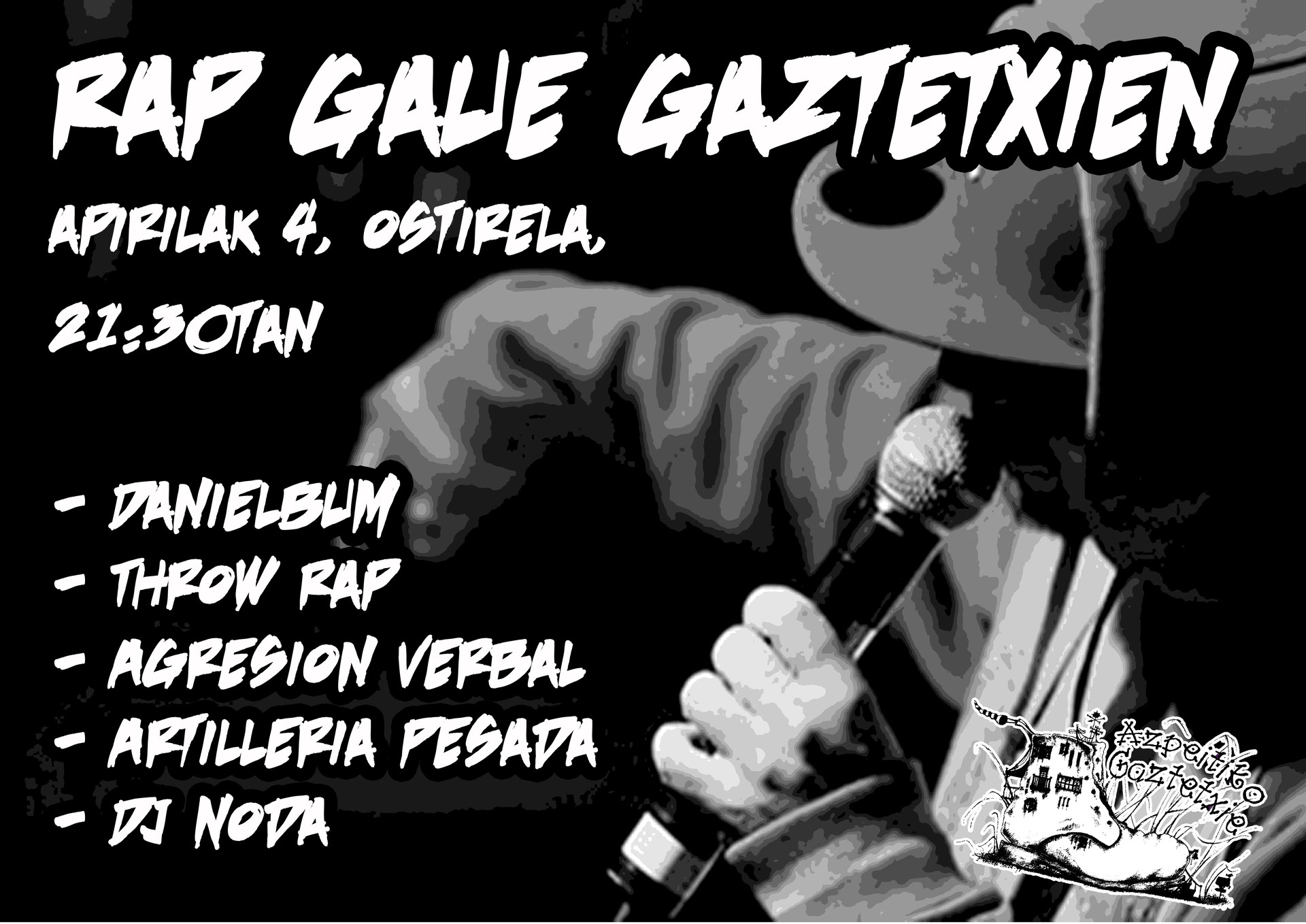 Ostiralean Rap Gaua izango da Gaztetxean