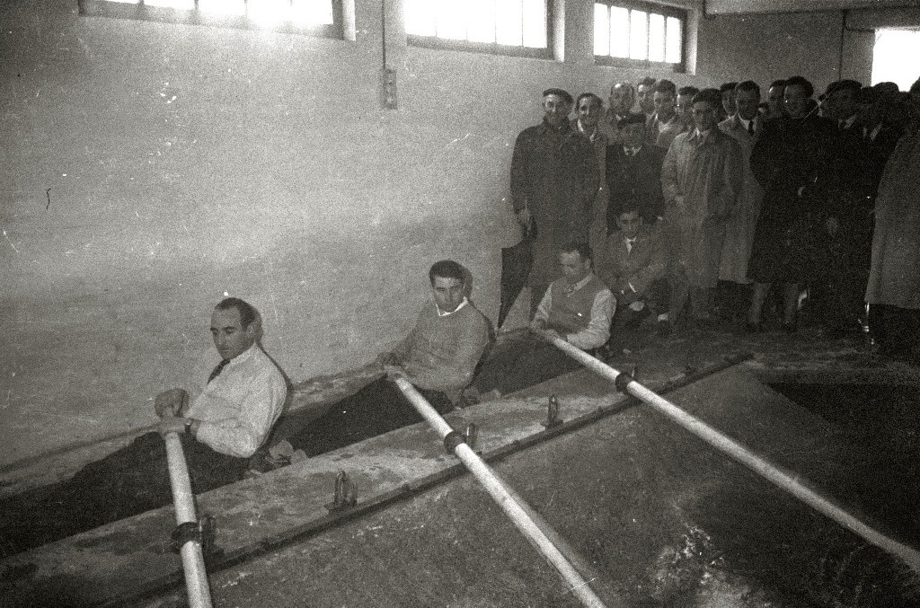 Orioko lehen arraun fosoaren inaugurazioa, 1952. urtean