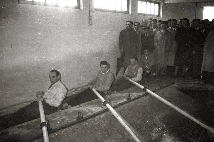 Orioko lehen arraun fosoaren inaugurazioa, 1952. urtean