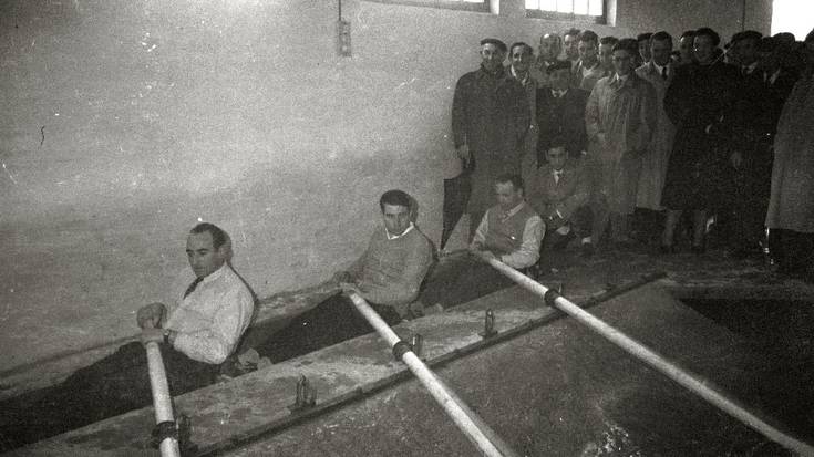 Orioko lehen arraun fosoaren inaugurazioa, 1952. urtean