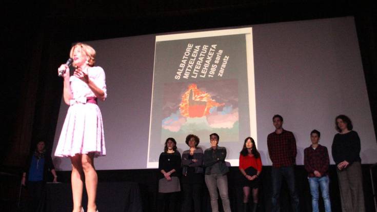 Irudietan: Salbatore Mitxelena Lehiaketako sari banaketa