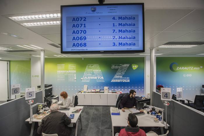 Aurrez aurreko herritarren arreta zerbitzua martxan jarriko du Udalak asteartetik aurrera