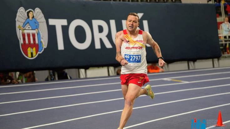 Alberto Rebollo Europako Indoor Atletismo Master Txapelketan izan da Polonian