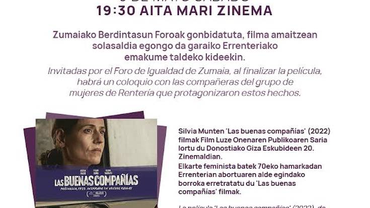 Zinema emanaldia eta solasaldia: 'Las buenas compañías'