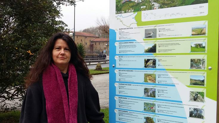 Panel informatiboak jarri dituzte Eraztun Berde Urdinaren ibilbidean