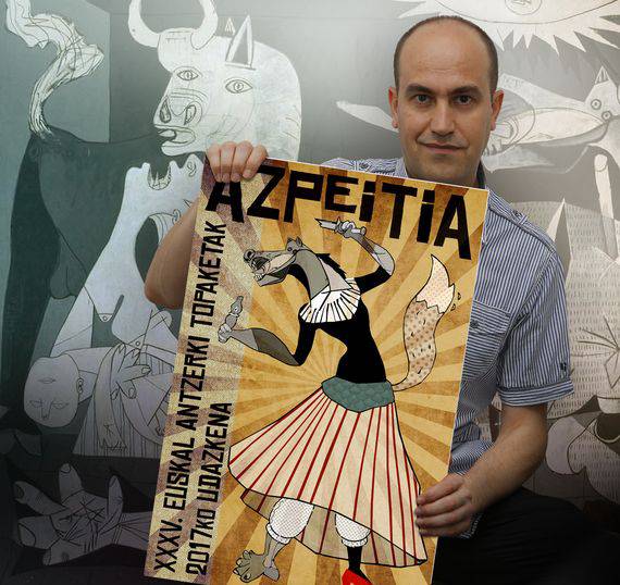 Valen Garcia: "Picassoren 'Guernica' obran inspiratuta egin dut kartela"