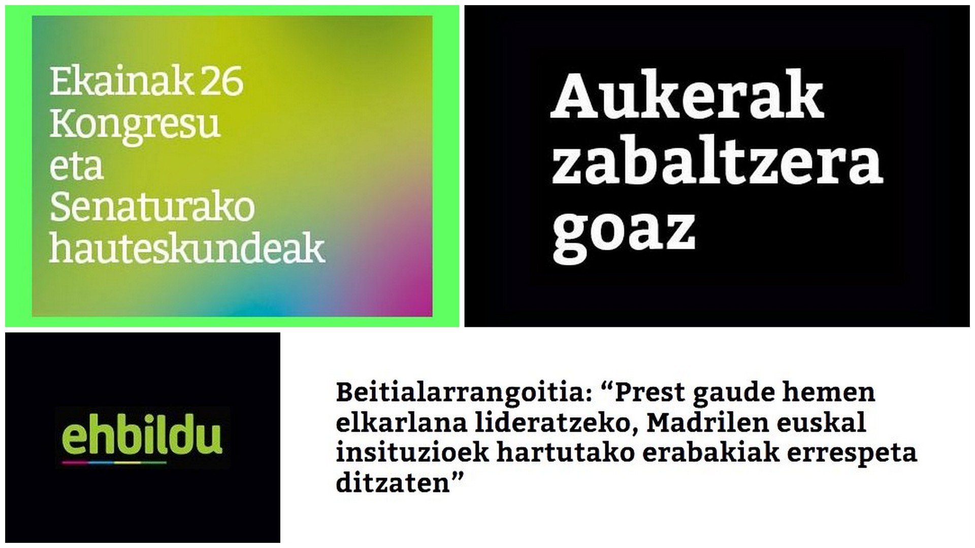AUKERAK ZABALTZERA GOAZ