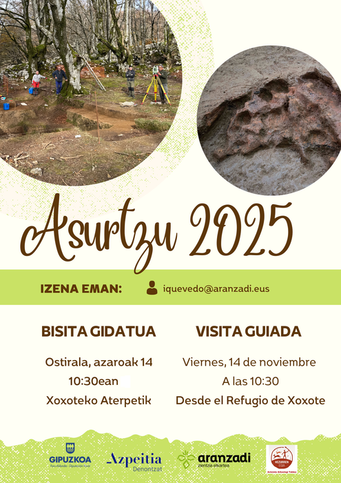 Asurtzuko aztarnategira bisita gidatua