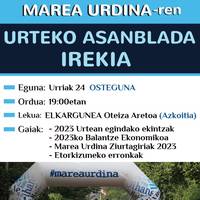 Marea Urdinaren urteko asanblada irekia